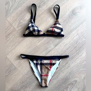 Burberry Check Triangle Bikini Archive Beige XS